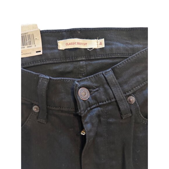 LEVIS 501 Classic Bootcut Black Mid Rise Jeans Size 4 NEW - Picture 2 of 8